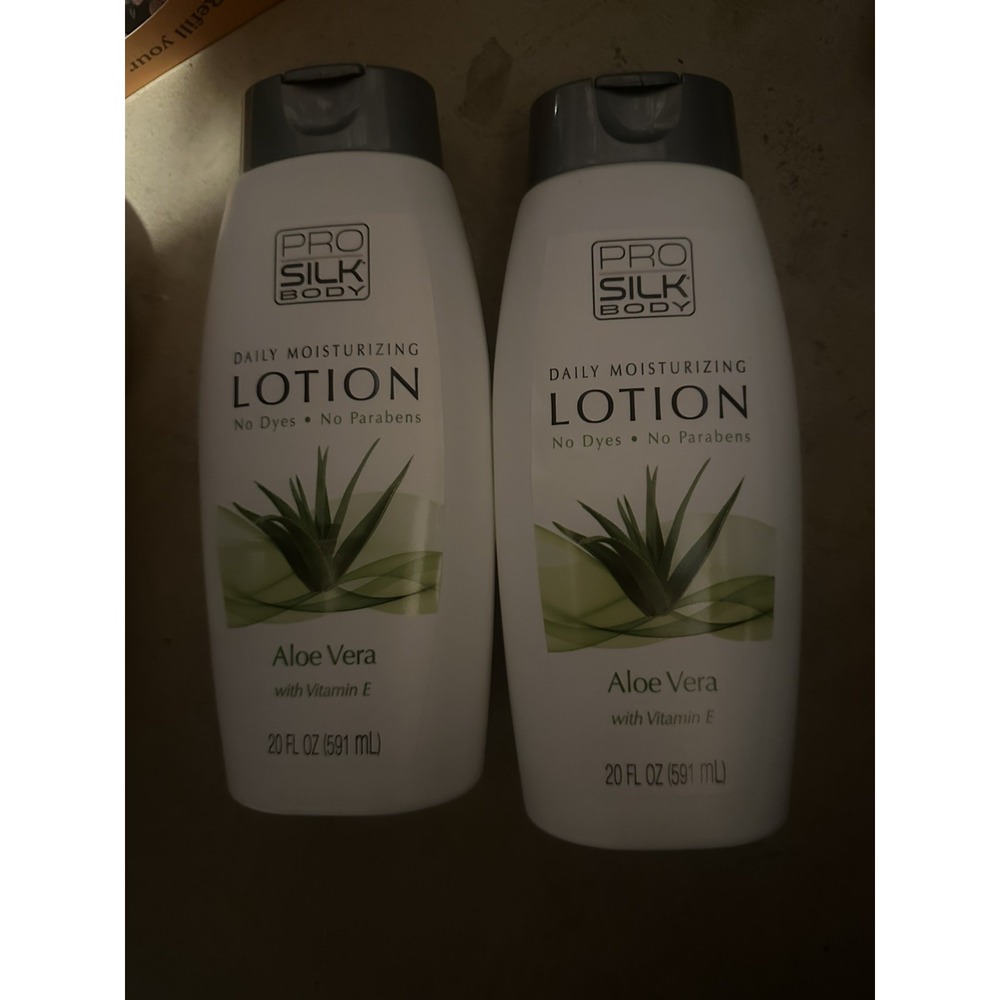 2 PACK Of Pro Silk Body Daily Moisturizing Lotion Aloe Vera 20 fl oz